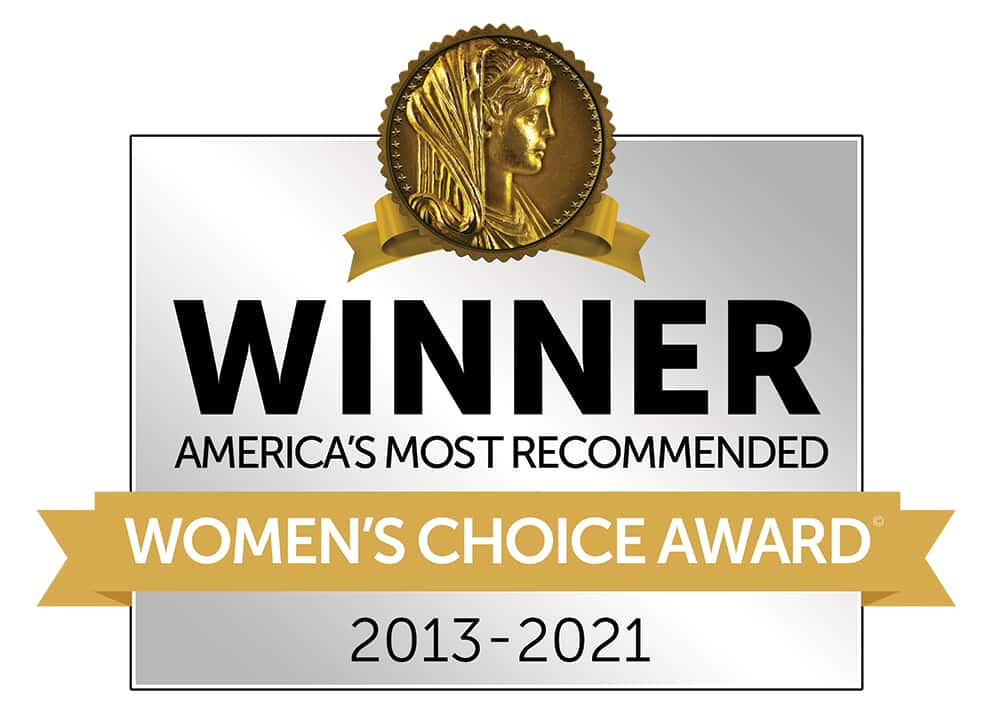 2013-2021 Women's Choice Award: America's Most Recommended 